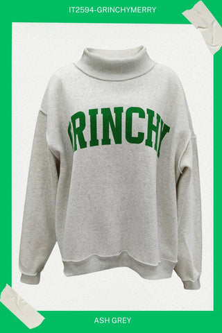 BUCKETLIST INC - IT2594-GRINCHYMERRY  'GRINCHY & MERRY' Reversible Sweatshirt