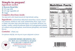 Country Home Creations - Brownie Bread Mix