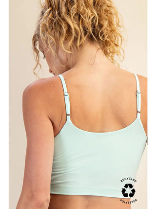 Rae Mode Butter Basic Cropped Camisole (Brami) | Recycled Performance Fabric - Mint