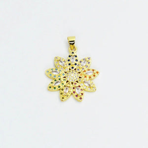 Treasure Jewels Rainbow Gem Poinsettia Charm