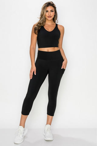 Yelete Buttery Soft Sports Bra - Navy