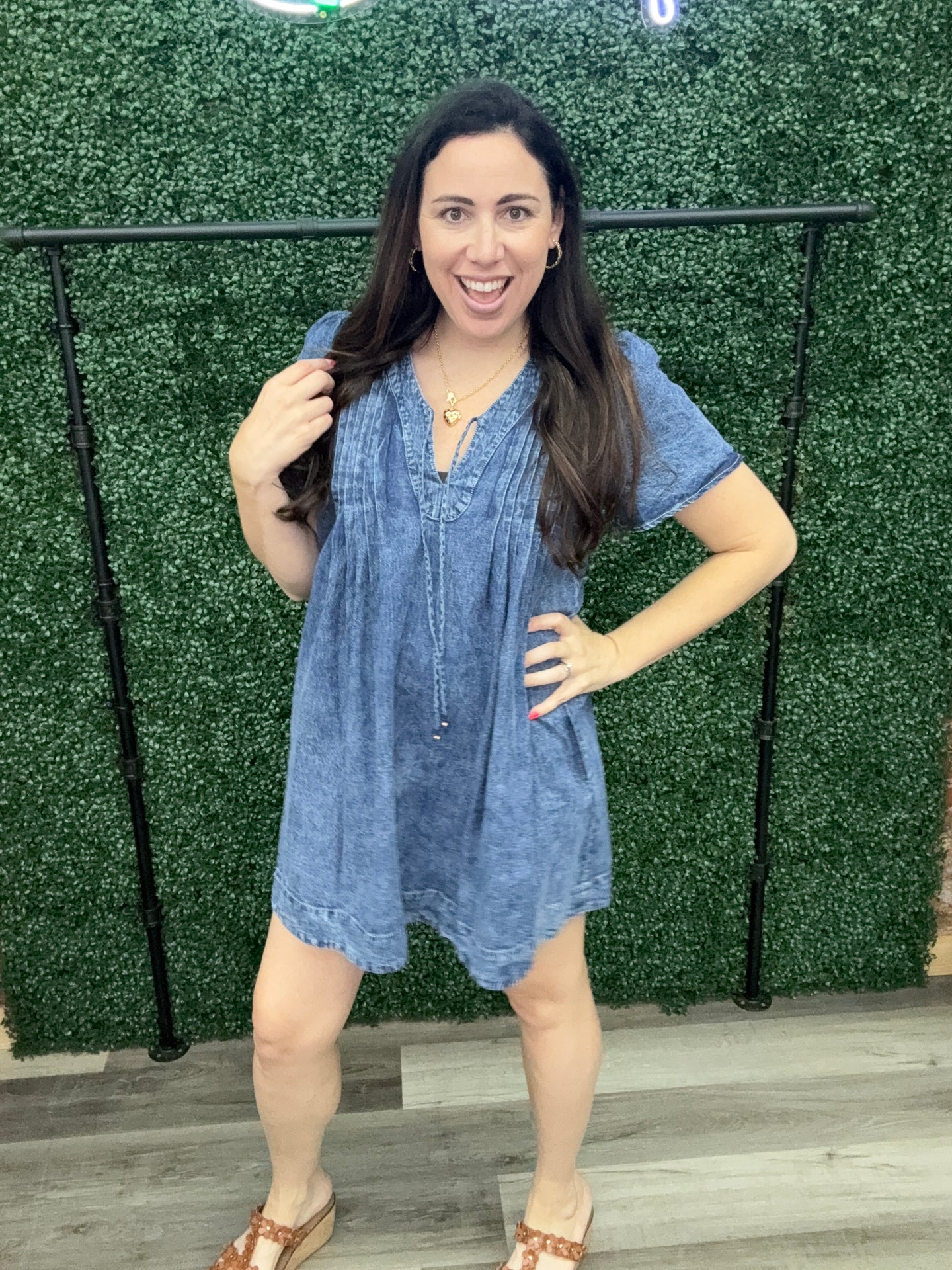 Easel Denim Dress