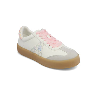 MIA Shoes Axel Sneaker – White Floral Women’s Casual Lace-Up Shoe