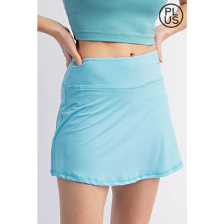 Rae Mode Butter Soft Skort | Boutique Athleisure Essential - Raindrop Light Blue