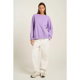 The Greii Lavender Oversized Crewneck Sweatshirt – Soft Relaxed Fit