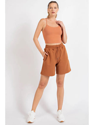 Rae Mode Butter Basic Cropped Camisole (Brami) | Recycled Performance Fabric - Desert Sun