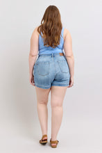 Load image into Gallery viewer, Judy Blue Medium Rise Trouser Shorts - Medium Wash
