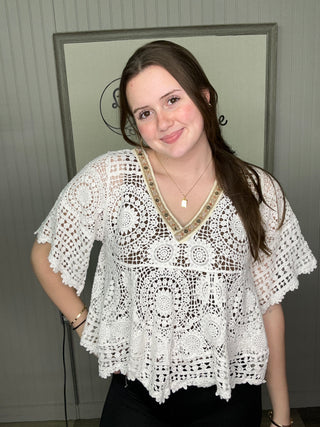 POL Crochet Lace Boho Top – Effortless, Airy & Eye-Catching