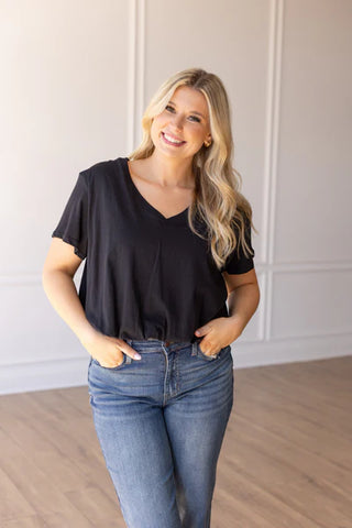 Moon Ryder V Neck Bubble Tee
