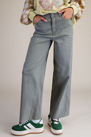 Easel Ash Olive Soft Stretch Twill Pants