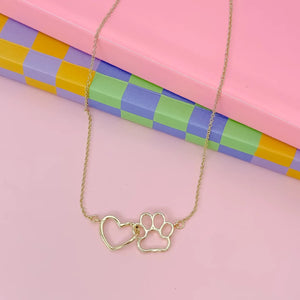 Treasure Jewels Loyal Heart Silver & Gold Necklace