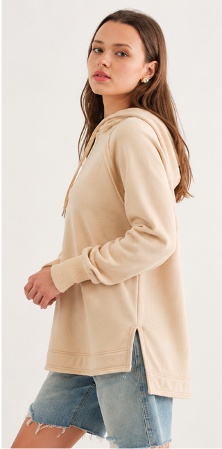 The Greii - Soft Fleece Hoodie - Cream