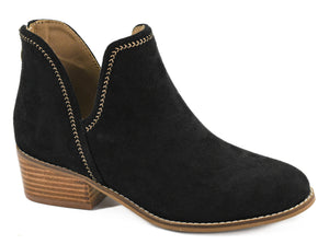 CORKYS Bluffin- Black Faux Suede
