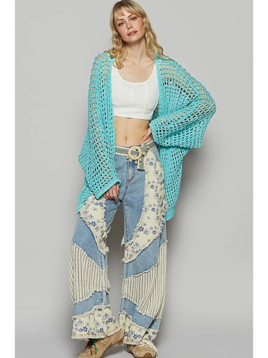 Long Sleeve Solid Acrylic Thin Sweater Cardigan