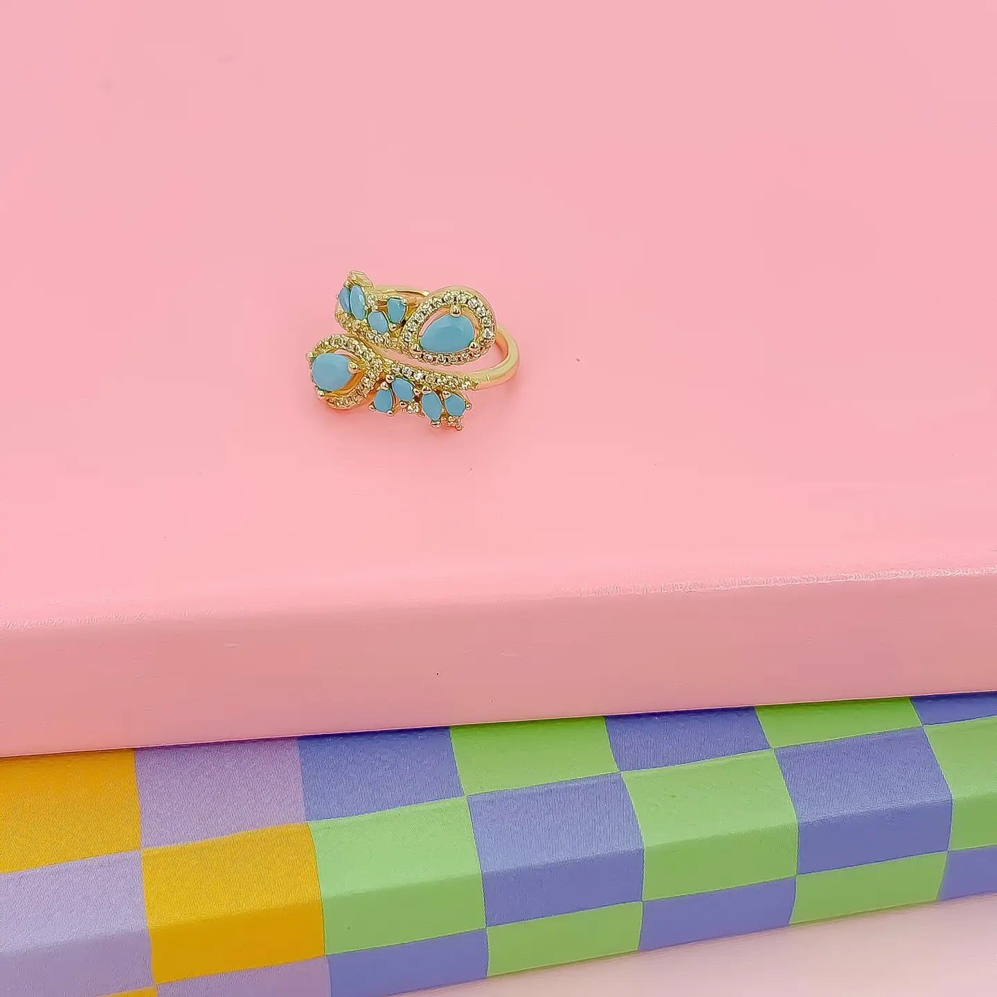 Treasure Jewels Aqua Bloom Ring