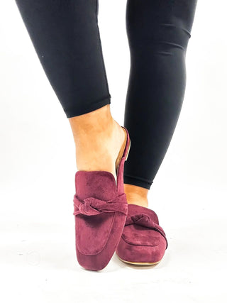 Corkys Clingy Burgundy Faux Suede