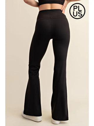 Rae Mode Recycled Butter Front Slit Legging - Black