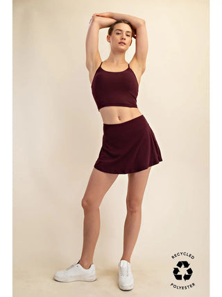 Rae Mode Butter Basic Cropped Camisole (Brami) | Recycled Performance Fabric - Cassis