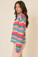 Load image into Gallery viewer, Cozy Co Color Block Knit Cardigan – Soft Stretch Layer
