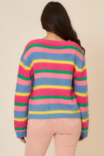 Load image into Gallery viewer, Cozy Co Color Block Knit Cardigan – Soft Stretch Layer
