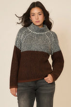 Load image into Gallery viewer, Cozy Co Brushed Rib Knit Cowl Neck Sweater – Soft Stretch Blend
