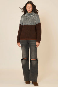 Cozy Co Brushed Rib Knit Cowl Neck Sweater – Soft Stretch Blend