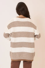 Load image into Gallery viewer, Cozy Co Color Block Knit Open Cardigan
