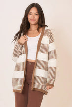Load image into Gallery viewer, Cozy Co Color Block Knit Open Cardigan
