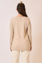 Load image into Gallery viewer, Cozy Co Soft Fine Knit Exposed Seam V-Neck Sweater – Viscose Blend
