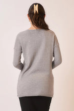 Load image into Gallery viewer, Cozy Co Soft Fine Knit Exposed Seam V-Neck Sweater – Viscose Blend
