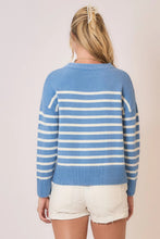 Load image into Gallery viewer, Cozy Co Soft Striped Crewneck Knit Sweater – Acrylic Blend
