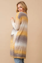 Load image into Gallery viewer, Cozy Co Ombre Brushed Yarn Knit Open Cardigan
