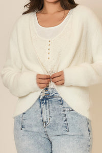 Cozy Co Eyelash Knit Cocoon Cardigan – Ultra-Soft 100% Polyester