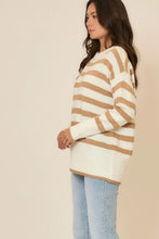 Load image into Gallery viewer, Cozy Co Striped Tunic Knit Sweater – 100% Acrylic
