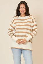 Load image into Gallery viewer, Cozy Co Striped Tunic Knit Sweater – 100% Acrylic
