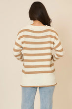 Load image into Gallery viewer, Cozy Co Striped Tunic Knit Sweater – 100% Acrylic
