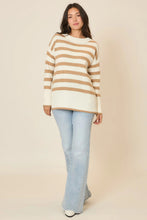Load image into Gallery viewer, Cozy Co Striped Tunic Knit Sweater – 100% Acrylic

