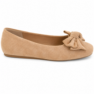 CORKYS Sugar Rush Ballet Flat Camel Faux Suede