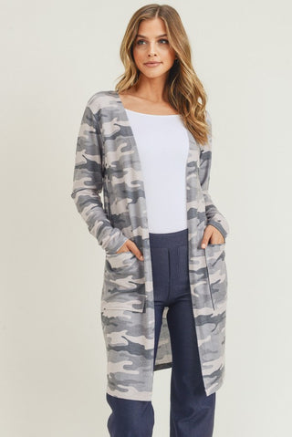Yelete Camouflage Duster Cardigan