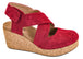 Dark Red Faux Suede
