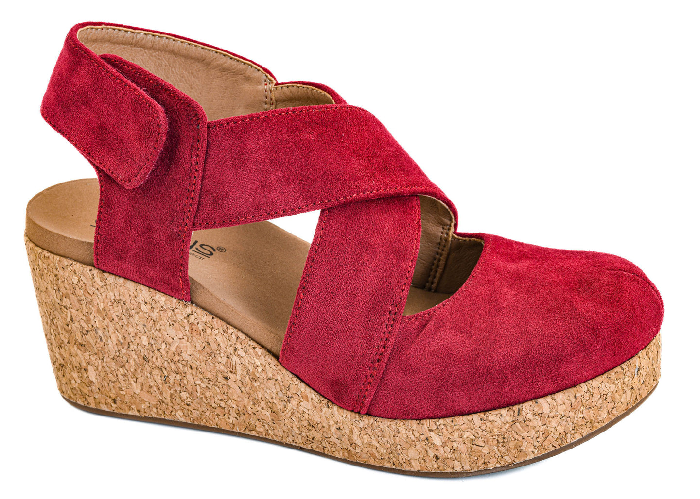 CORKYS Case Closed Dark Red Wedge