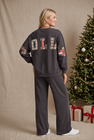 Holly Jolly Patch Charcoal Sweatpants