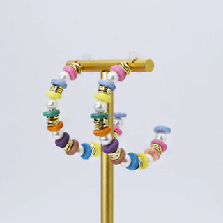 Treasure Jewels - Chic Color Hoop Earrings
