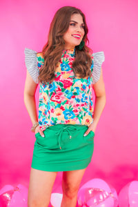 Jess Lea Solid Green Skort