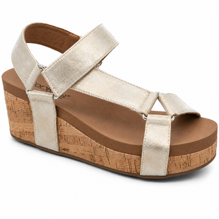 Corkys Don't Tempt Me Sandal - Gold Washed Metallic