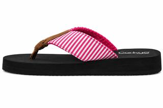 Corkys Summer Break Flip Flop - Red/White Stripe