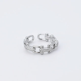 Crystal Fancy Link Silver