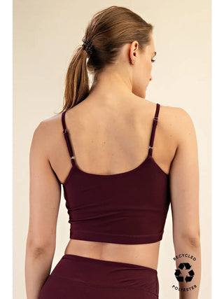 Rae Mode Butter Basic Cropped Camisole (Brami) | Recycled Performance Fabric - Cassis