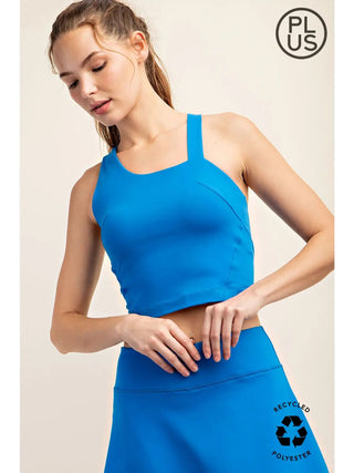 Rae Mode Butter Asymmetrical Tank | Boutique Athleisure Essential - Sonic Blue