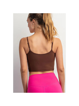 Rae Mode Butter Basic Cropped Camisole (Brami) | Recycled Performance Fabric - Java